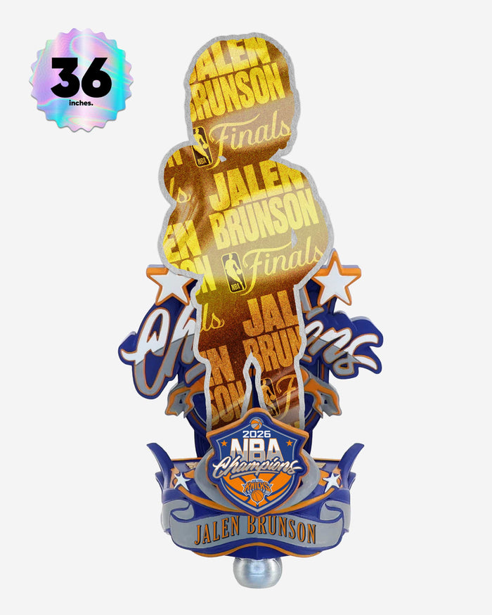Jalen Brunson New York Knicks 2026 NBA Champions Celebration 3 Ft Bobblehead FOCO - FOCO.com