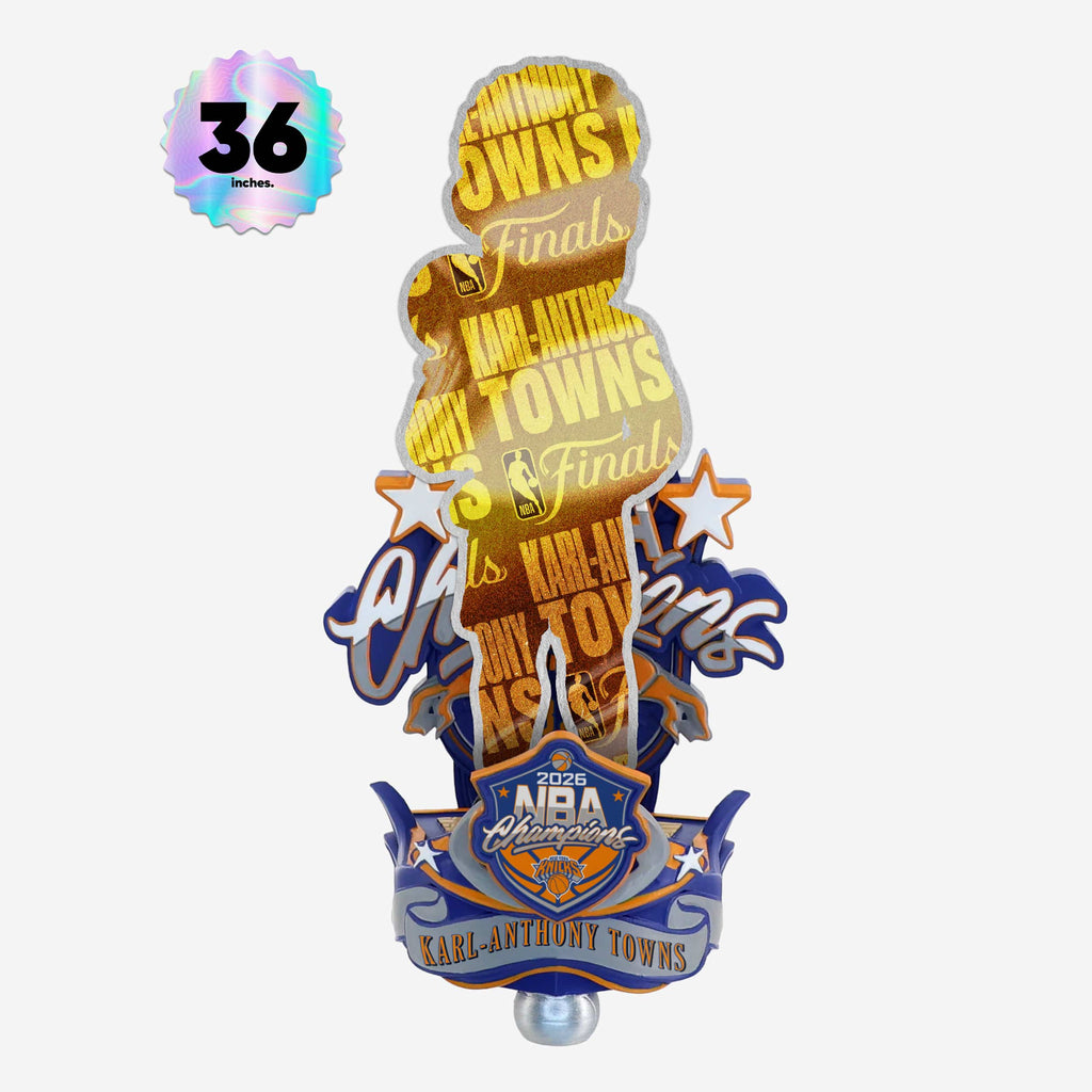 Karl-Anthony Towns New York Knicks 2026 NBA Champions Celebration 3 Ft Bobblehead FOCO - FOCO.com