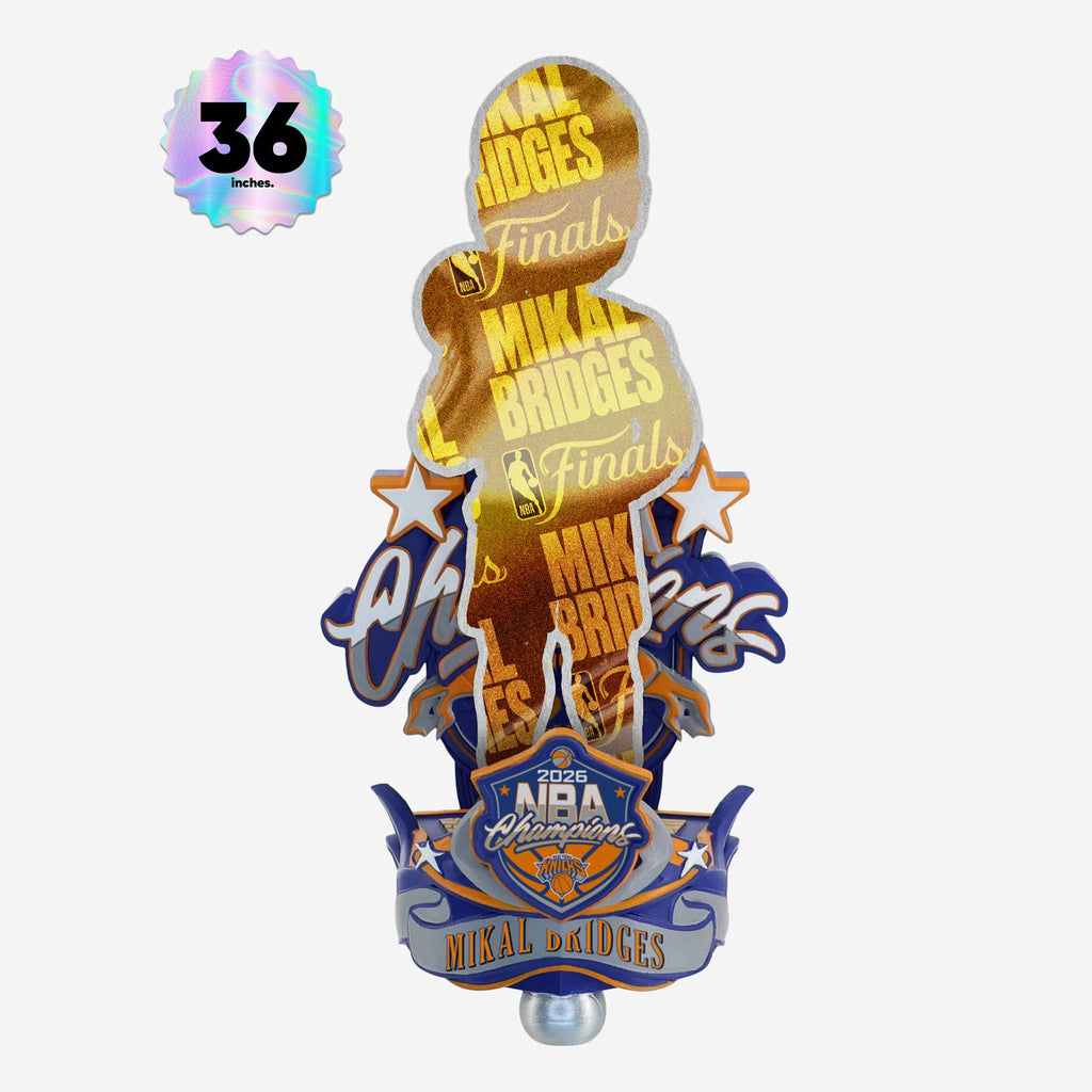 Mikal Bridges New York Knicks 2026 NBA Champions Celebration 3 Ft Bobblehead FOCO - FOCO.com