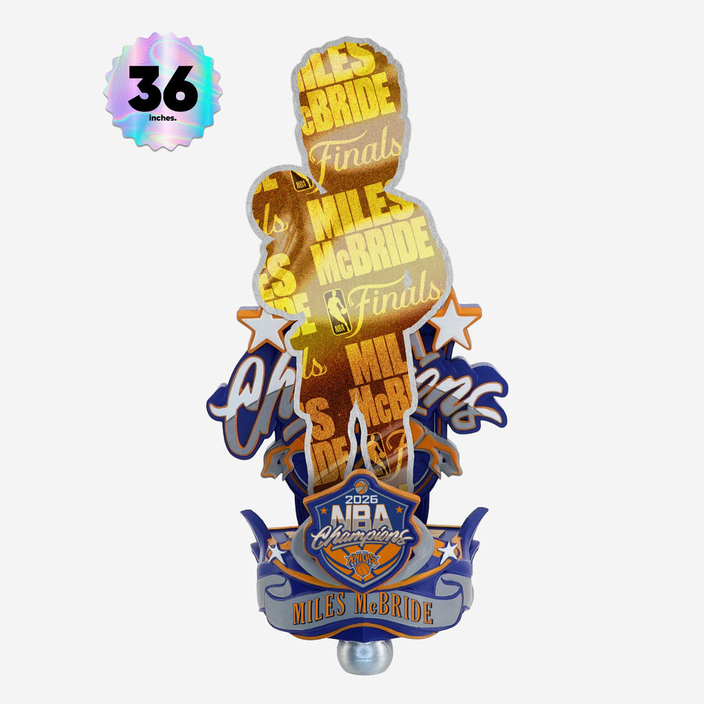 Miles McBride New York Knicks 2026 NBA Champions Celebration 3 Ft Bobblehead FOCO - FOCO.com