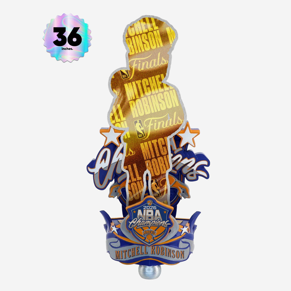 Mitchell Robinson New York Knicks 2026 NBA Champions Celebration 3 Ft Bobblehead FOCO - FOCO.com
