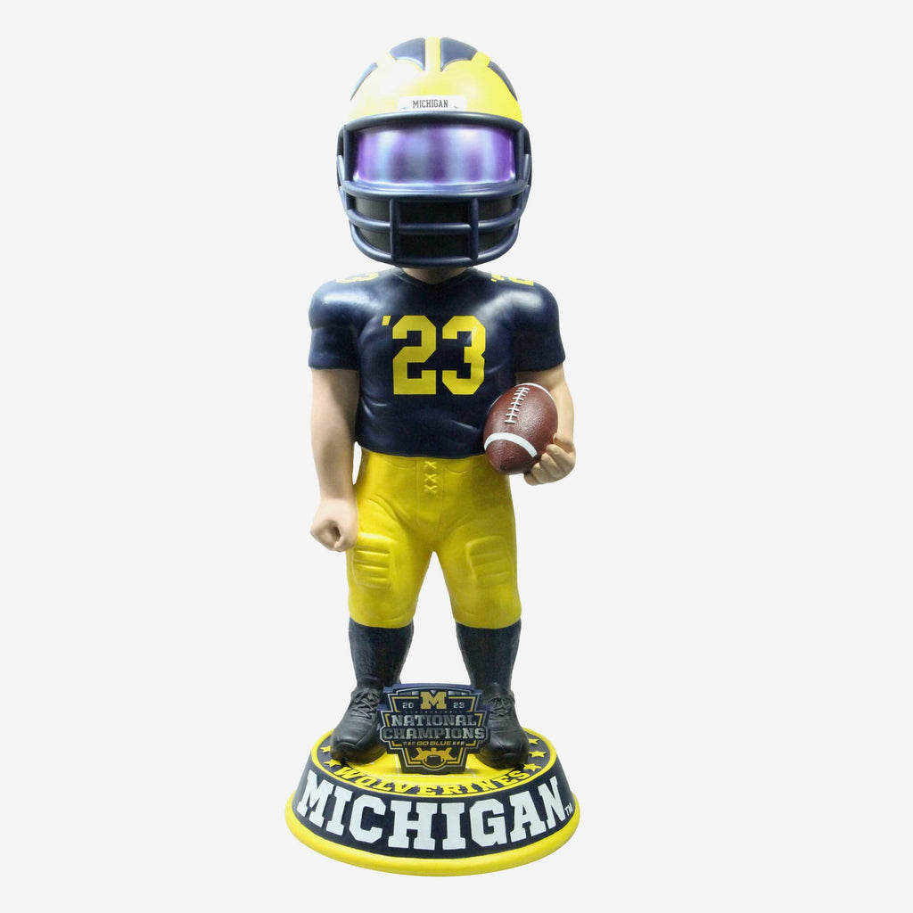 Michigan Wolverines 2023 Football National Champions 3 Ft Bobblehead FOCO - FOCO.com