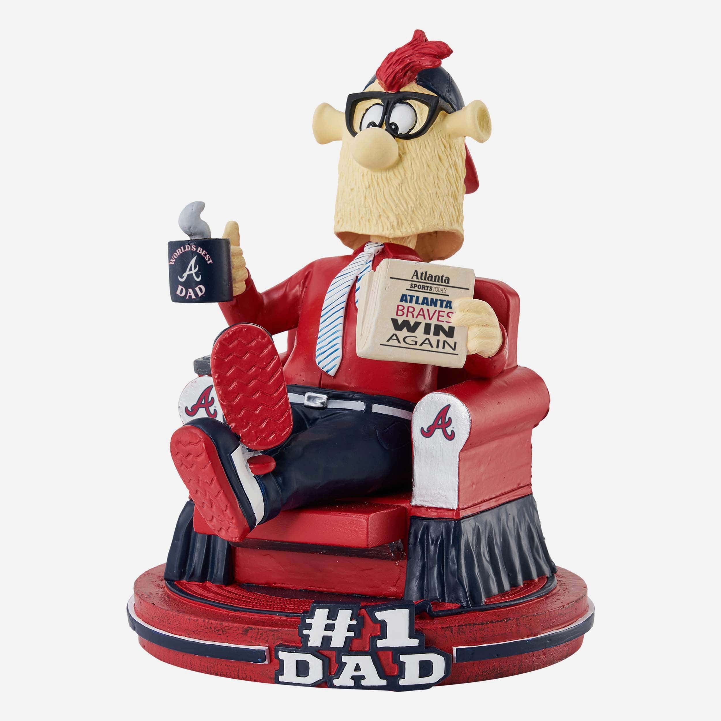 Blooper Atlanta Braves No 1 Dad Mascot Bobblehead Officially Licensed by MLB