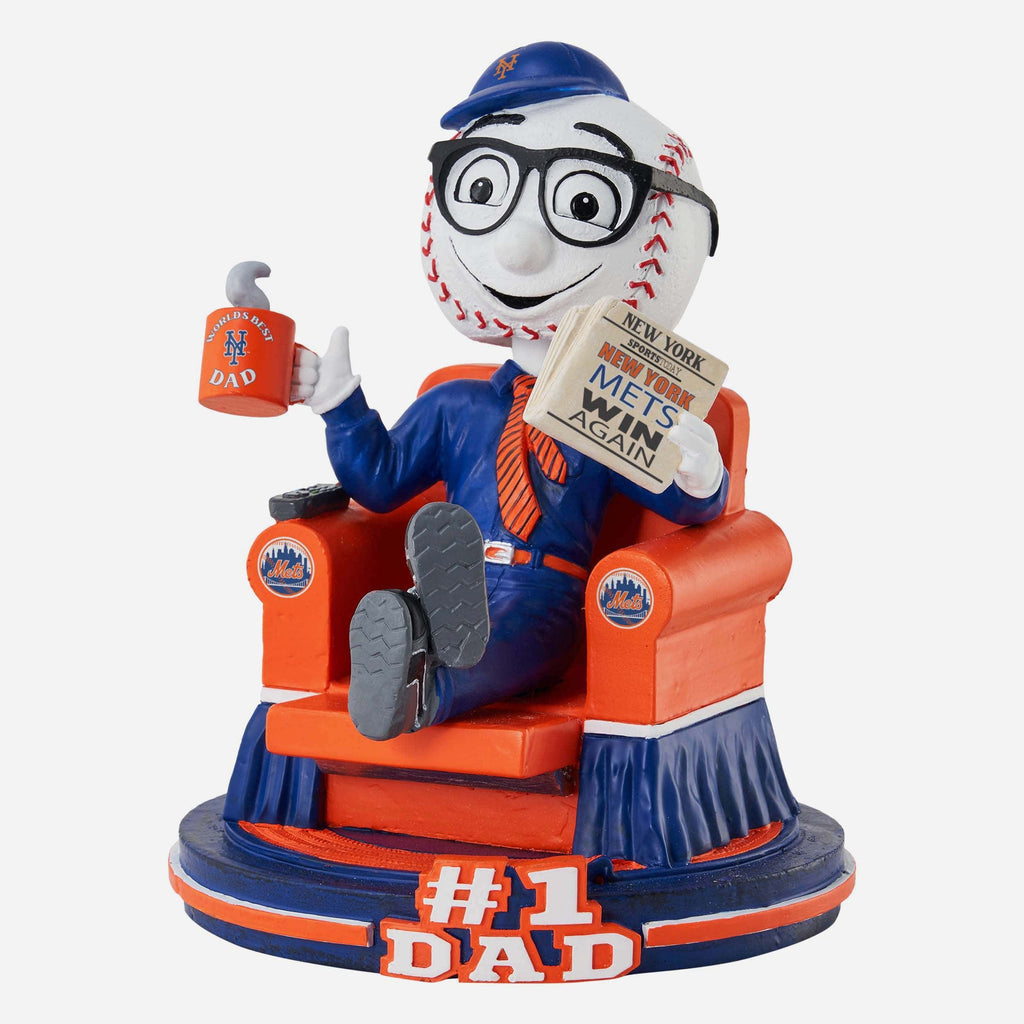 Mr Met New York Mets No 1 Dad Mascot Bobblehead FOCO - FOCO.com