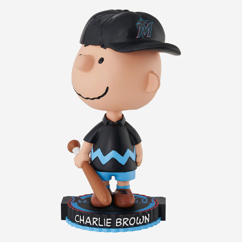 Miami Marlins Charlie Brown Peanuts Bighead Bobblehead FOCO - FOCO.com