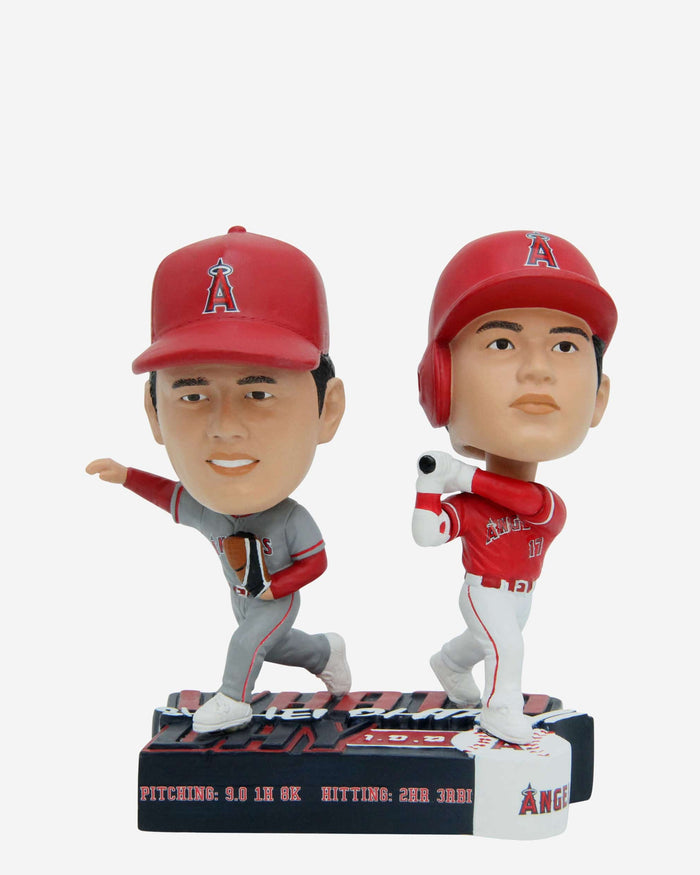 Shohei Ohtani Los Angeles Angels What A Day Dual Mini Bighead Bobblehead FOCO - FOCO.com