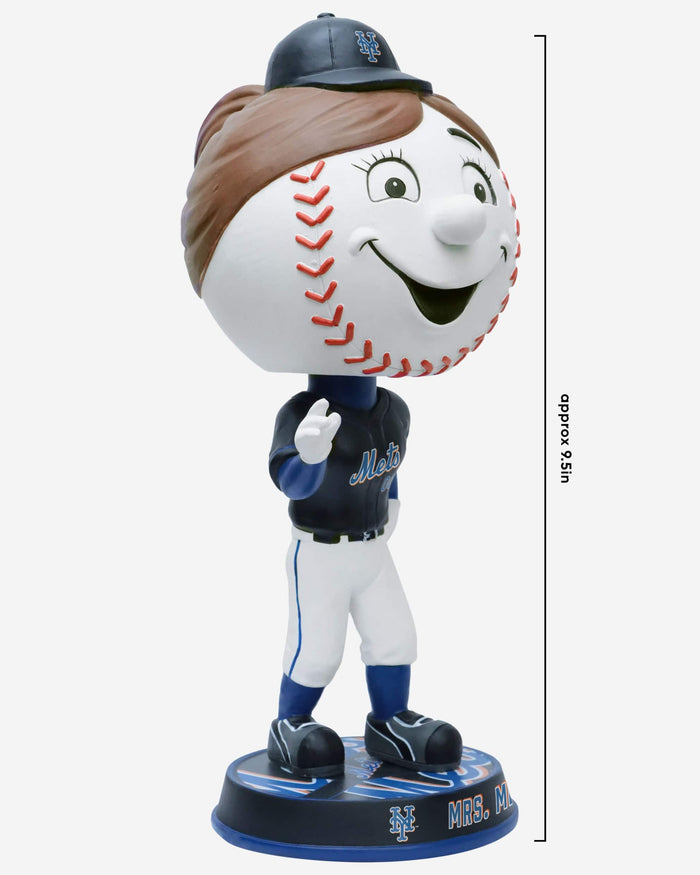 Mrs Met New York Mets Black Jersey Field Stripe Mascot Bighead Bobblehead FOCO - FOCO.com