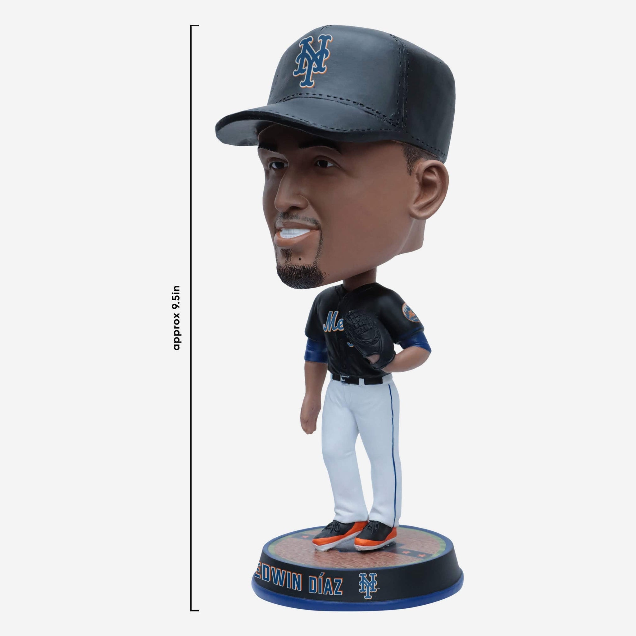 Edwin Diaz New York Mets Black Jersey Field Stripe Bighead