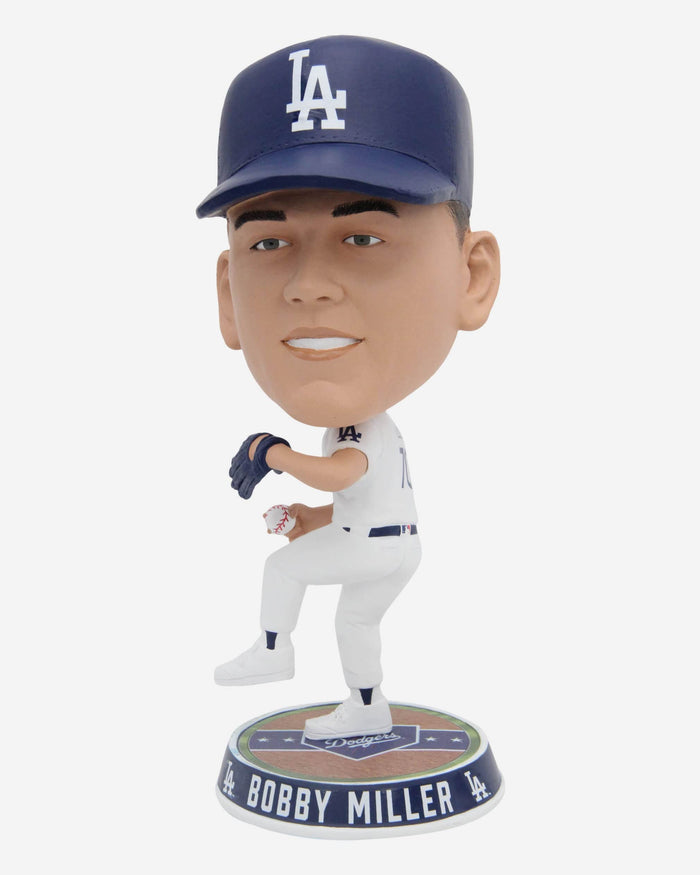 Bobby Miller Los Angeles Dodgers Field Stripe Bighead Bobblehead FOCO - FOCO.com