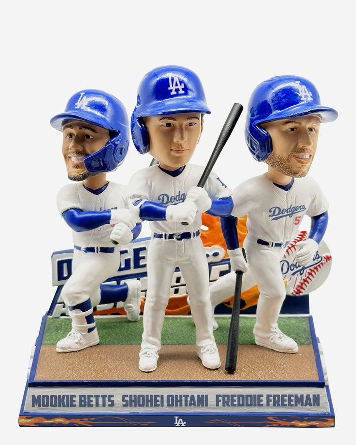 Shohei Ohtani & Freddie Freeman & Mookie Betts Los Angeles Dodgers Big Three Triple Bobblehead FOCO - FOCO.com