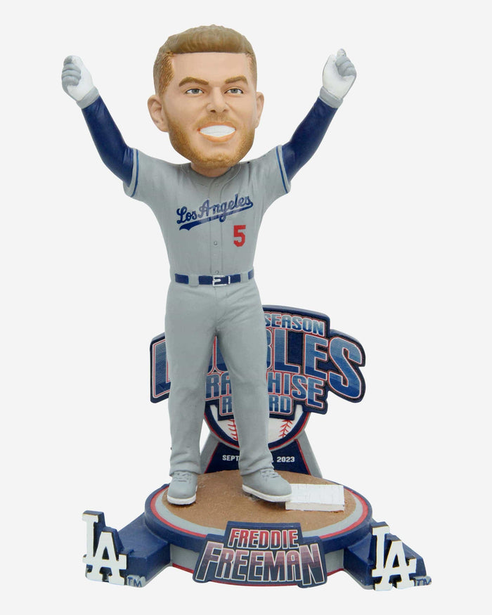 Freddie Freeman Los Angeles Dodgers Franchise Single-Season Doubles Record Bobblehead FOCO - FOCO.com