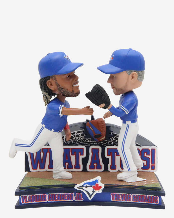 Vladimir Guerrero Jr & Trevor Richards Toronto Blue Jays Glove Toss Dual Mini Bobblehead FOCO - FOCO.com