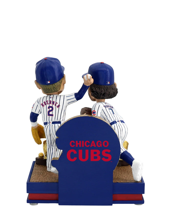 Dansby Swanson & Nico Hoerner Chicago Cubs 2023 Gold Glove Double Play Dual Bobblehead