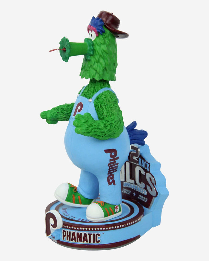 Phillie Phanatic Philadelphia Phillies Powder Blue Bib Overalls Back-to-Back NLCS Mascot Bobblehead FOCO - FOCO.com