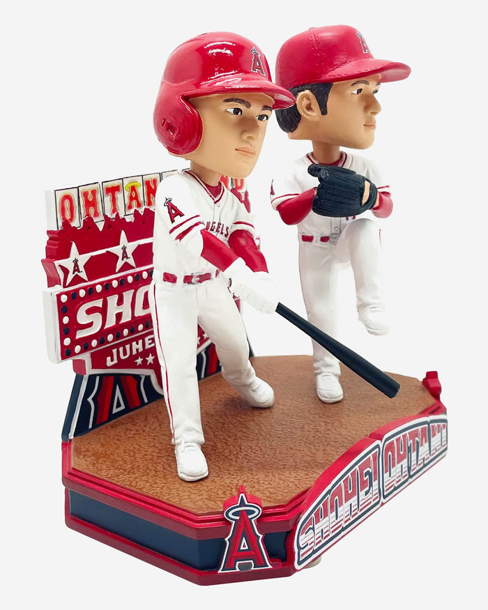 Shohei Ohtani Los Angeles Angels Two Home Run Ten Strikeout Ohtani Land Dual Bobblehead FOCO - FOCO.com