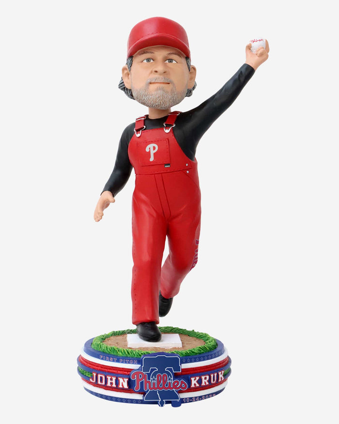 John Kruk Philadelphia Phillies Bib Overalls First Pitch Bobblehead FOCO - FOCO.com