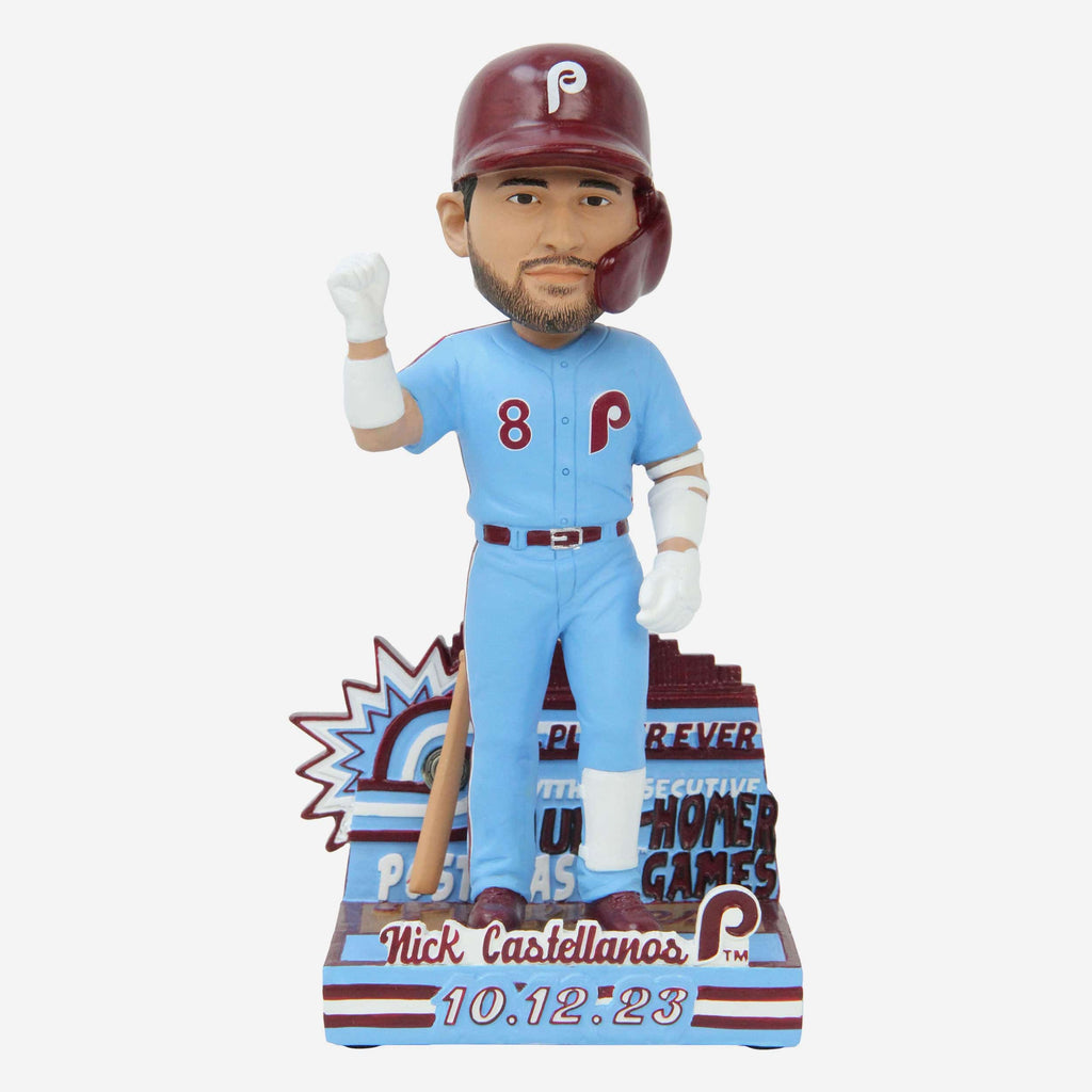 Nick Castellanos Philadelphia Phillies Back-to-Back Multi-Home Run Postseason Game Bobblehead FOCO - FOCO.com