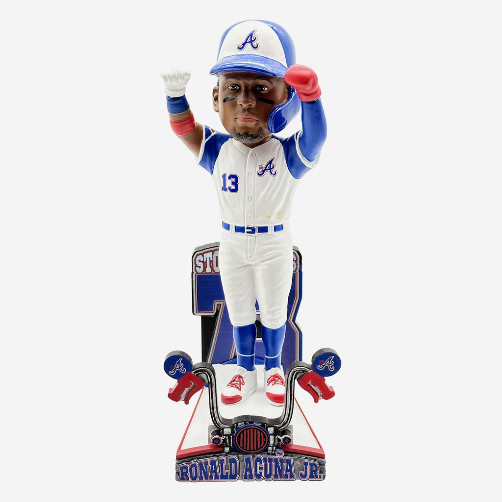 Ronald Acuna Jr Atlanta Braves Franchise Single-Season Stolen Base Record Bobblehead FOCO - FOCO.com