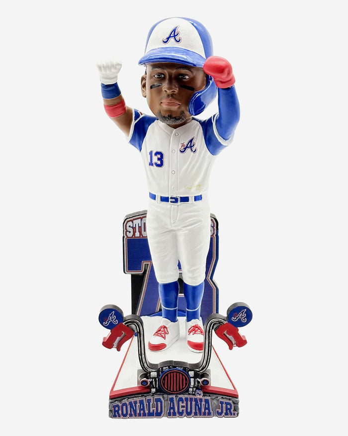 Ronald Acuna Jr Atlanta Braves Franchise Single-Season Stolen Base Record Bobblehead FOCO - FOCO.com