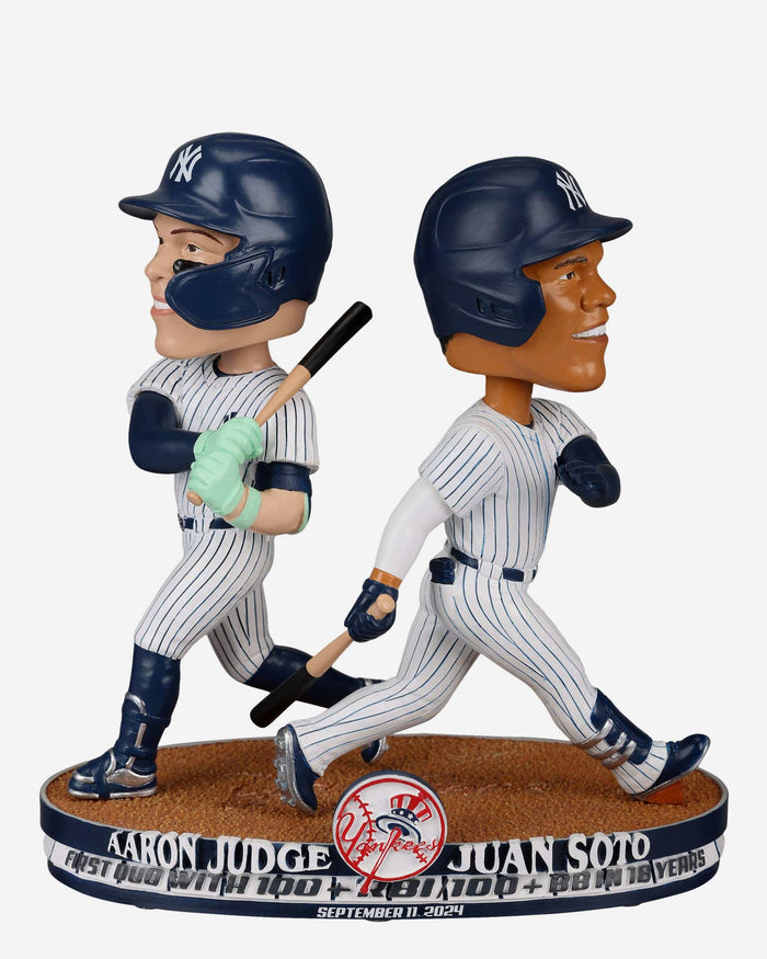 Aaron Judge & Juan Soto New York Yankees 100+ RBI & 100+ BB Dual Bobblehead FOCO - FOCO.com