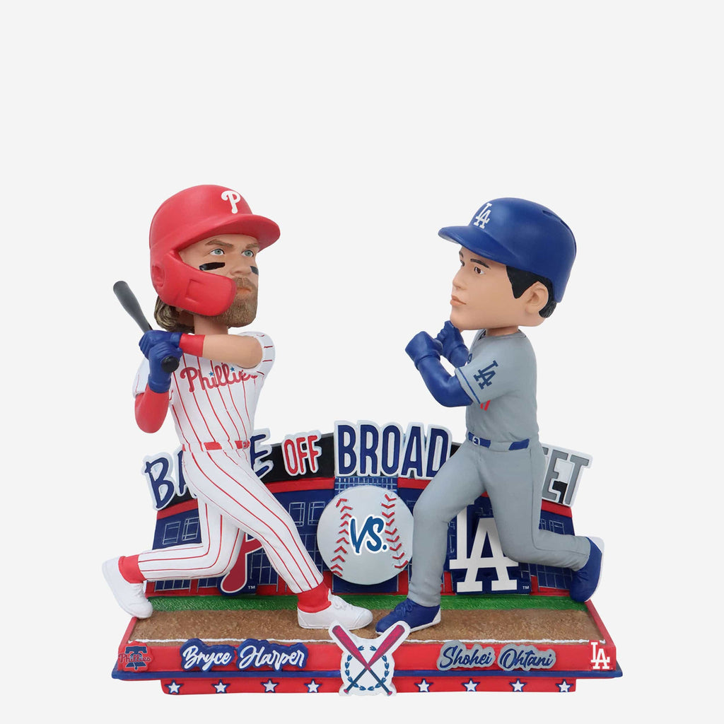 Bryce Harper & Shohei Ohtani Philadelphia Phillies & Los Angeles Dodgers Battle off Broad Street Bobblehead FOCO - FOCO.com