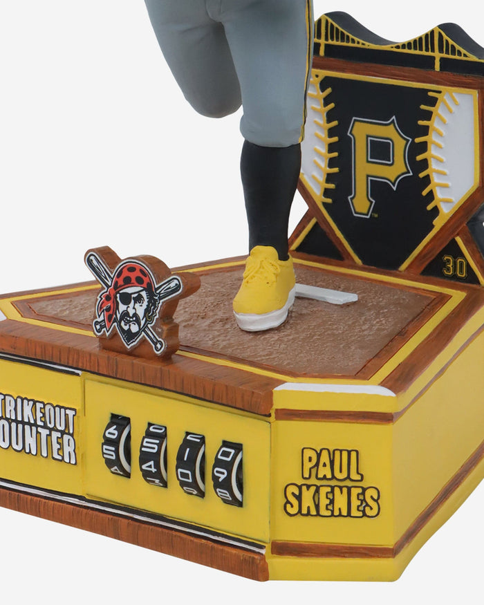 Paul Skenes Pittsburgh Pirates Career Strikeout Counter Bobblehead FOCO - FOCO.com