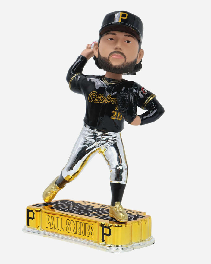 Paul Skenes Pittsburgh Pirates Electroplated Bobblehead FOCO - FOCO.com