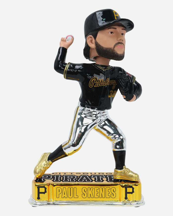 Paul Skenes Pittsburgh Pirates Electroplated Bobblehead FOCO - FOCO.com