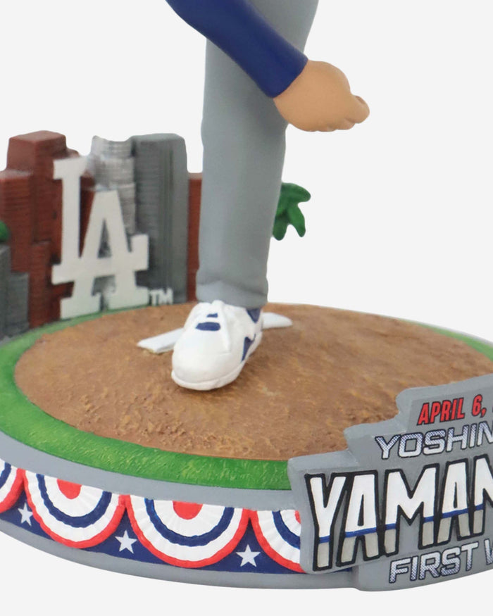 Yoshinobu Yamamoto Los Angeles Dodgers First Dodger Win Bobblehead FOCO - FOCO.com