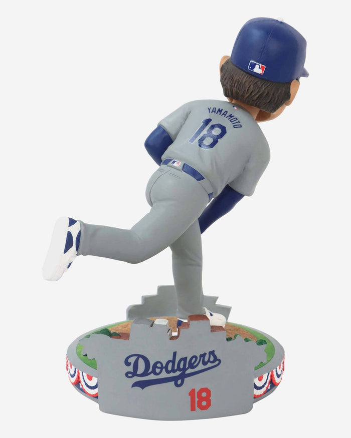 Yoshinobu Yamamoto Los Angeles Dodgers First Dodger Win Bobblehead FOCO - FOCO.com