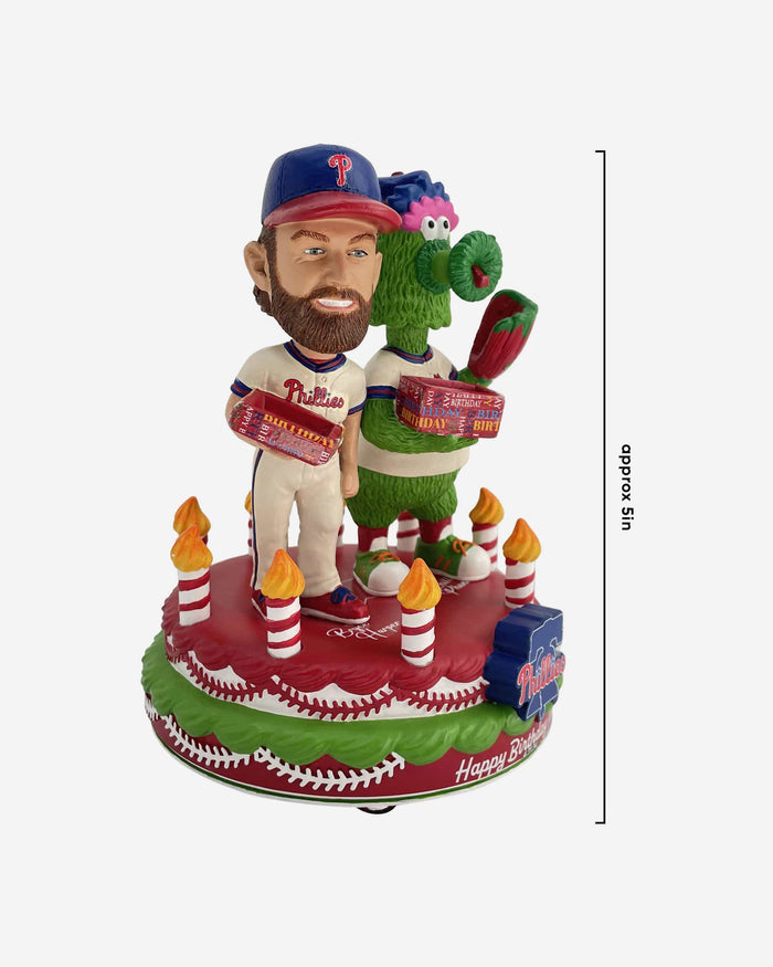 Bryce Harper & Phillie Phanatic Philadelphia Phillies Birthday Mini Scene Bobblehead FOCO - FOCO.com