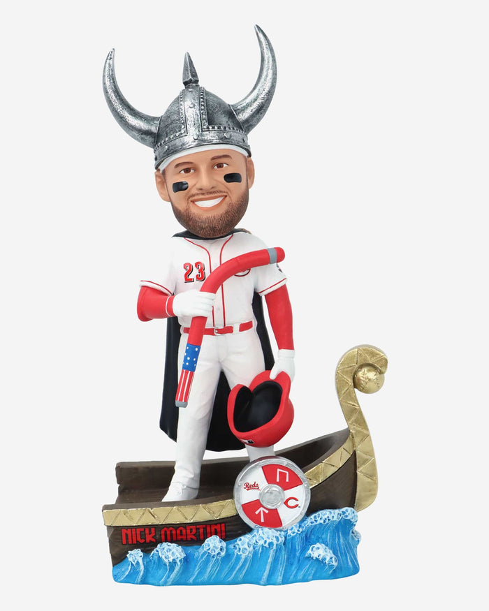 Nick Martini Cincinnati Reds Viking Hat Home Run Celebration Bobblehead FOCO - FOCO.com