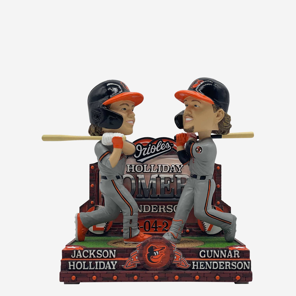 Gunnar Henderson & Jackson Holliday Baltimore Orioles Home Run Dual Bobblehead FOCO - FOCO.com