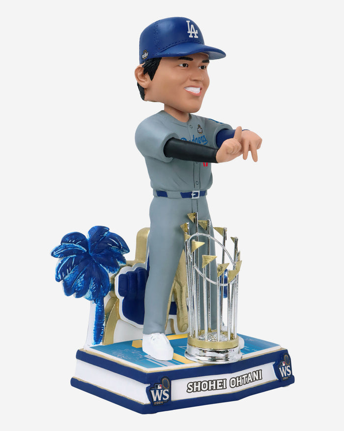 Shohei Ohtani Los Angeles Dodgers 2024 World Series Champions LA Gesture Bobblehead FOCO - FOCO.com