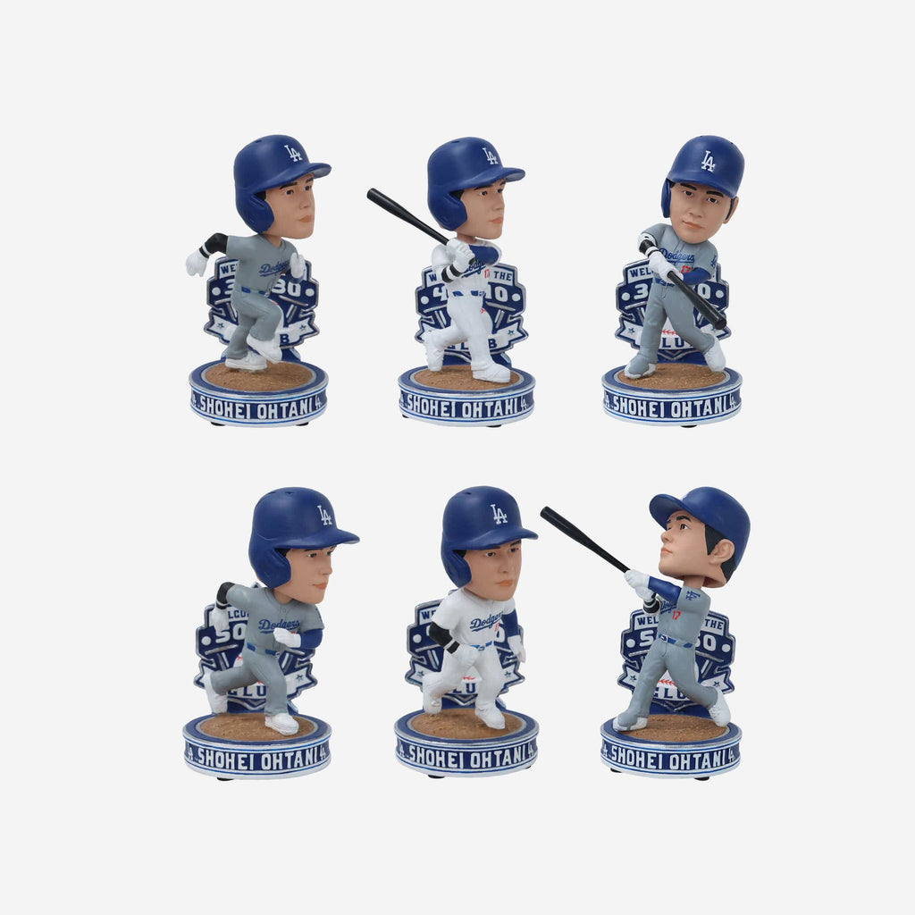 Shohei Ohtani Los Angeles Dodgers Journey to 50 Home Runs & 50 Stolen Bases Mini Bobblehead Boxed Set FOCO - FOCO.com