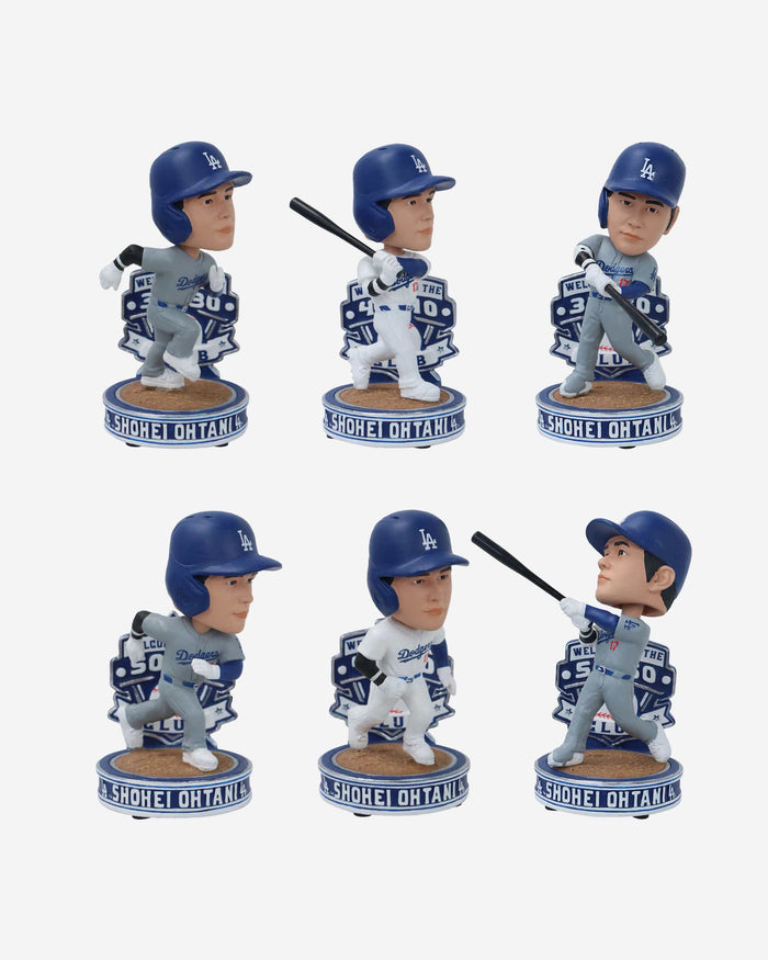 Shohei Ohtani Los Angeles Dodgers Journey to 50 Home Runs & 50 Stolen Bases Mini Bobblehead Boxed Set FOCO - FOCO.com