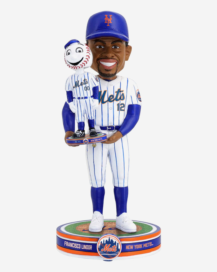 Francisco Lindor & Mr Met New York Mets Bobble Dubblz Friendz Bobblehead FOCO - FOCO.com