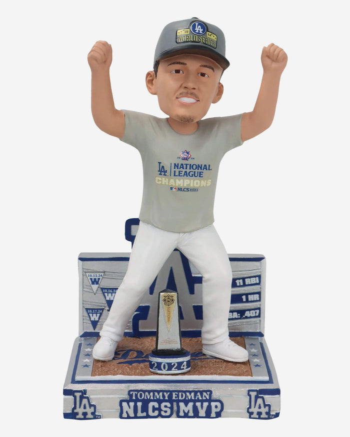 Tommy Edman Los Angeles Dodgers 2024 National League Champions MVP Bobblehead FOCO - FOCO.com