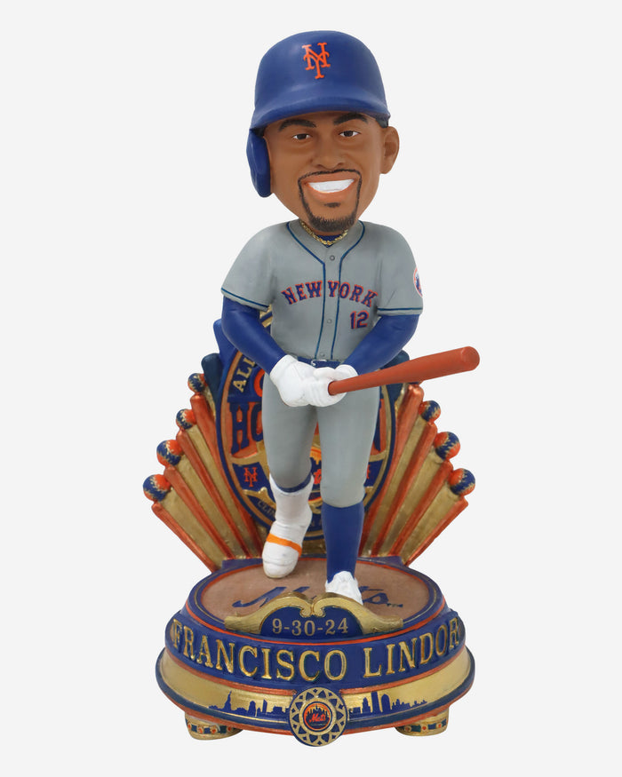 Francisco Lindor New York Mets Playoff-Clinching Home Run Bobblehead FOCO - FOCO.com