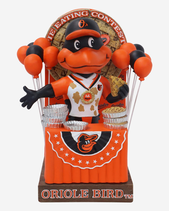 The Oriole Bird Baltimore Orioles Pie Eating Contest Mascot Bobblehead FOCO - FOCO.com