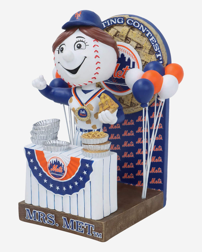 Mrs Met New York Mets Pie Eating Contest Mascot Bobblehead FOCO - FOCO.com