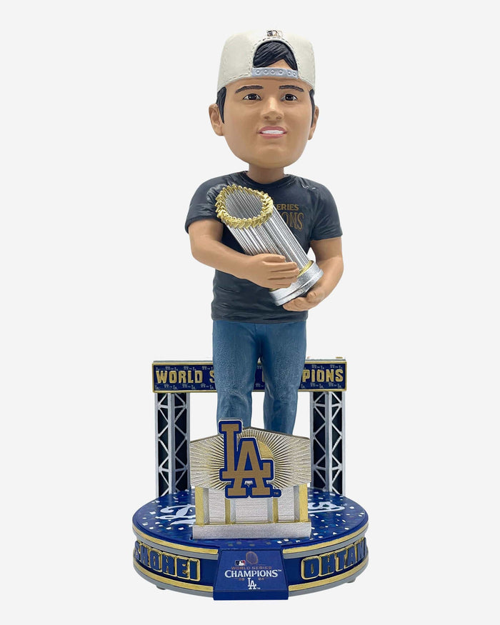 Shohei Ohtani Los Angeles Dodgers 2024 World Series Champions Podium Bobblehead FOCO - FOCO.com