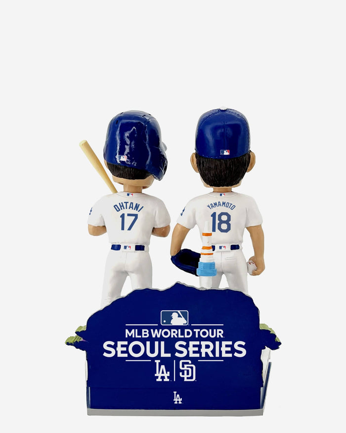 Shohei Ohtani & Yoshinobu Yamamoto Los Angeles Dodgers 2024 Seoul Series Dual Bobblehead FOCO - FOCO.com