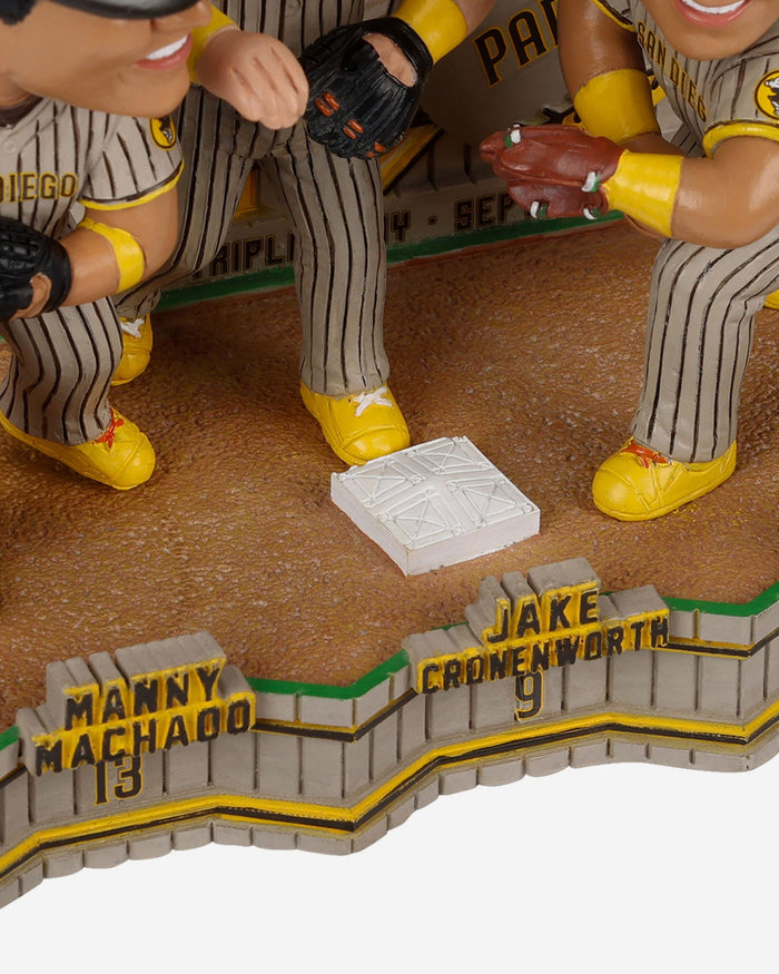 San Diego Padres Postseason-Clinching Triple Play Mini Bobblehead Scene FOCO - FOCO.com