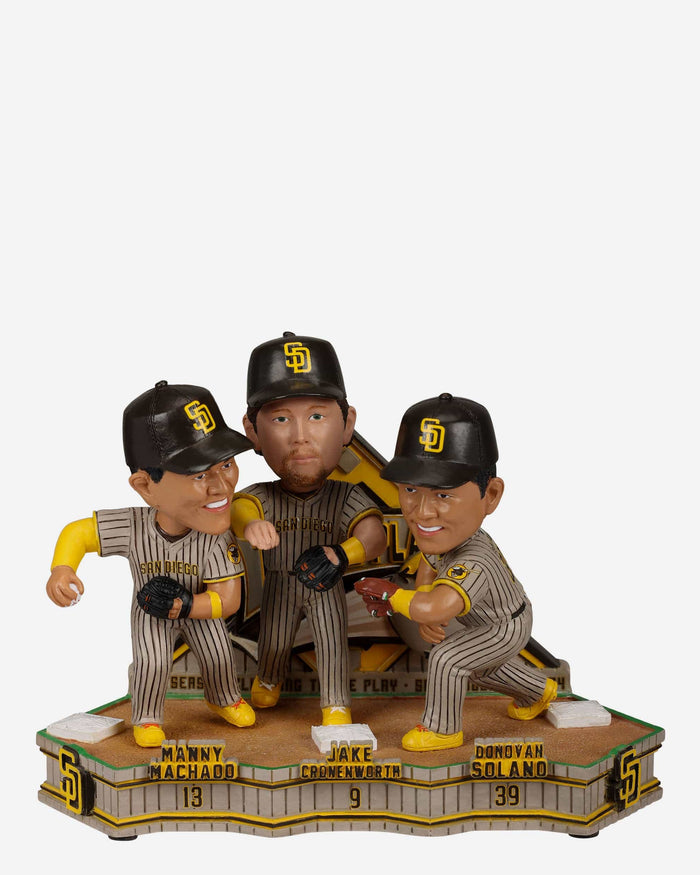 San Diego Padres Postseason-Clinching Triple Play Mini Bobblehead Scene FOCO - FOCO.com