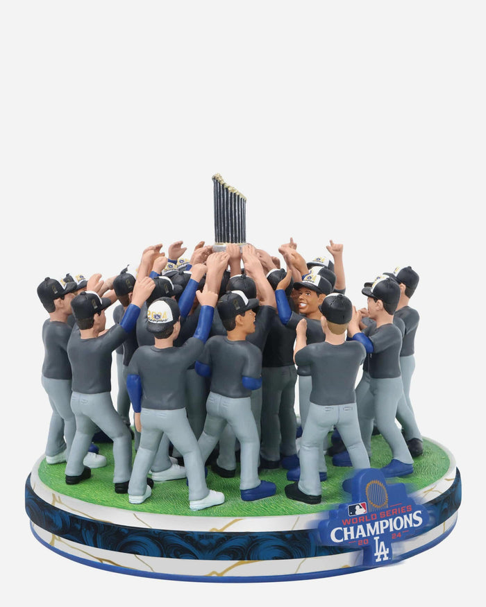 Los Angeles Dodgers 2024 World Series Champions Team Spinner Mini Bobblehead Scene FOCO - FOCO.com