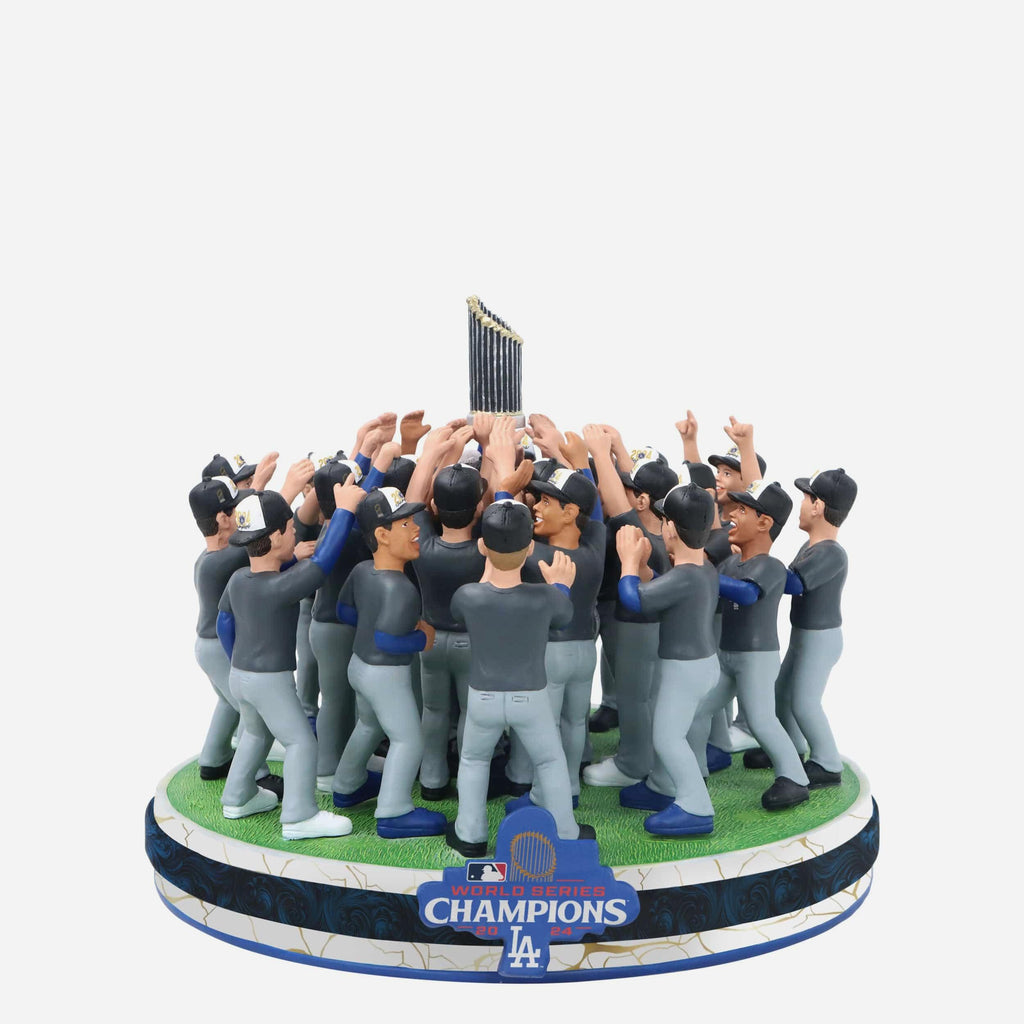 Los Angeles Dodgers 2024 World Series Champions Team Spinner Mini Bobblehead Scene FOCO - FOCO.com