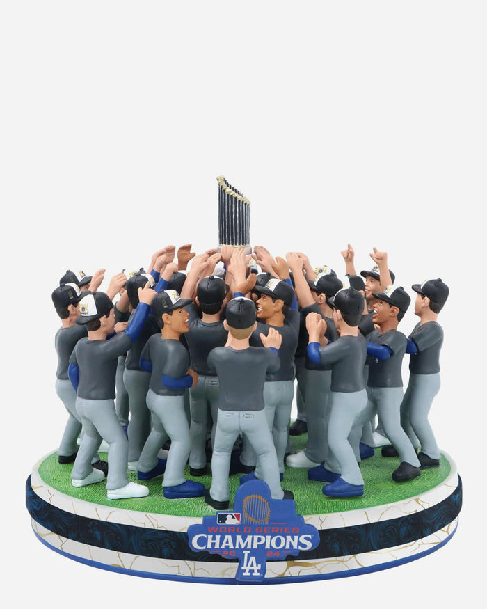 Los Angeles Dodgers 2024 World Series Champions Team Spinner Mini Bobblehead Scene FOCO - FOCO.com