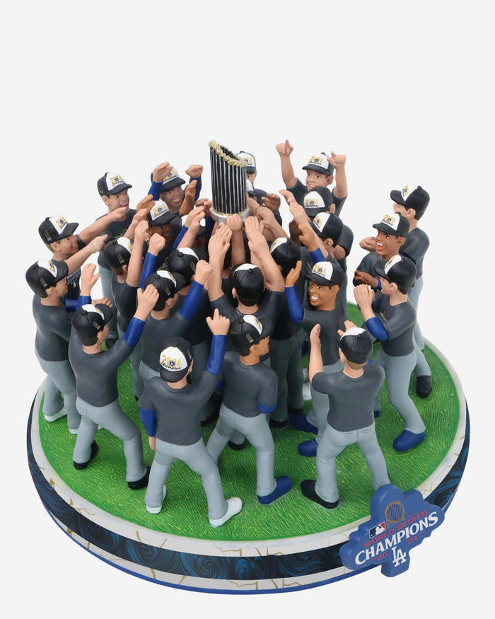 Los Angeles Dodgers 2024 World Series Champions Team Spinner Mini Bobblehead Scene FOCO - FOCO.com
