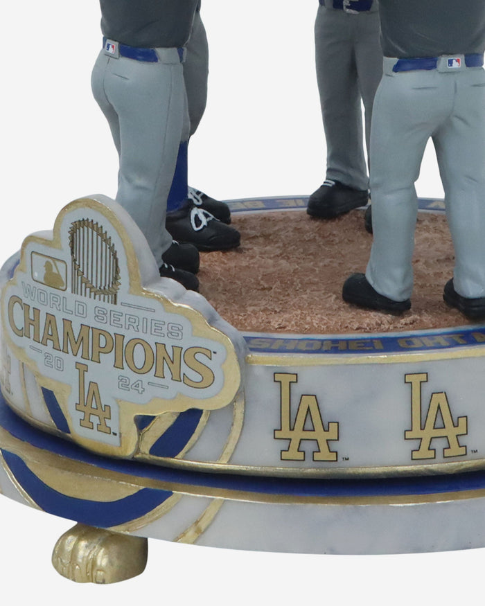 Los Angeles Dodgers 2024 World Series Champions Trophy Spinner Mini Bobblehead Scene FOCO - FOCO.com